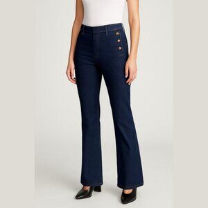 Massimo Dutti Patch Pocket Boot Cut Flare Nautical Inspired Jeans 8
